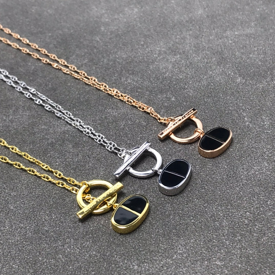 [Auream]CHAINE VERSO BLACK CERAMIC  NECKLACE
