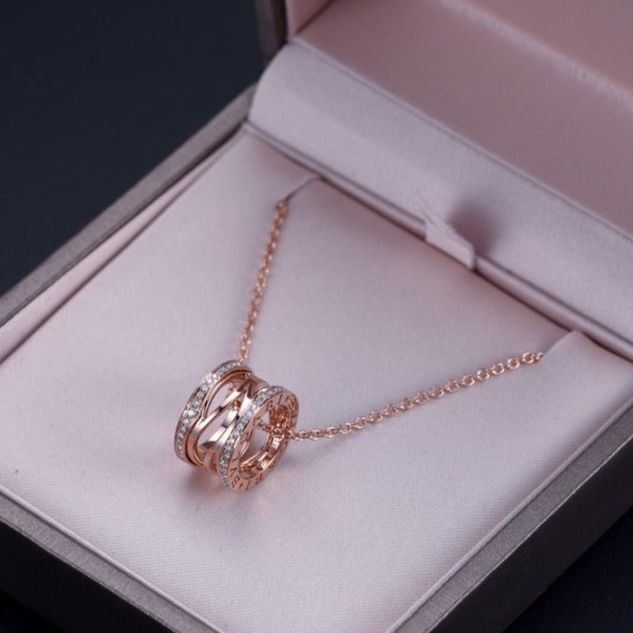 [Auream]ZERO 1 PINK GOLD DIAMOND OPEN NECKLACE