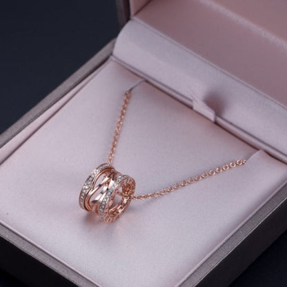 [Auream]ZERO 1 PINK GOLD DIAMOND OPEN NECKLACE