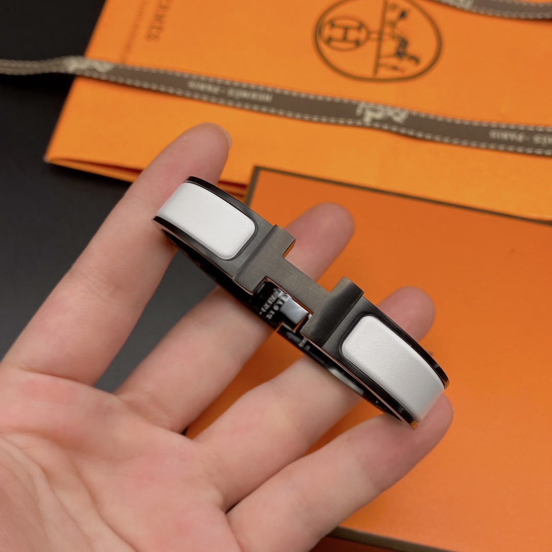 [Auream]H BRACELET 12MM BLACK WHITE CERAMIC