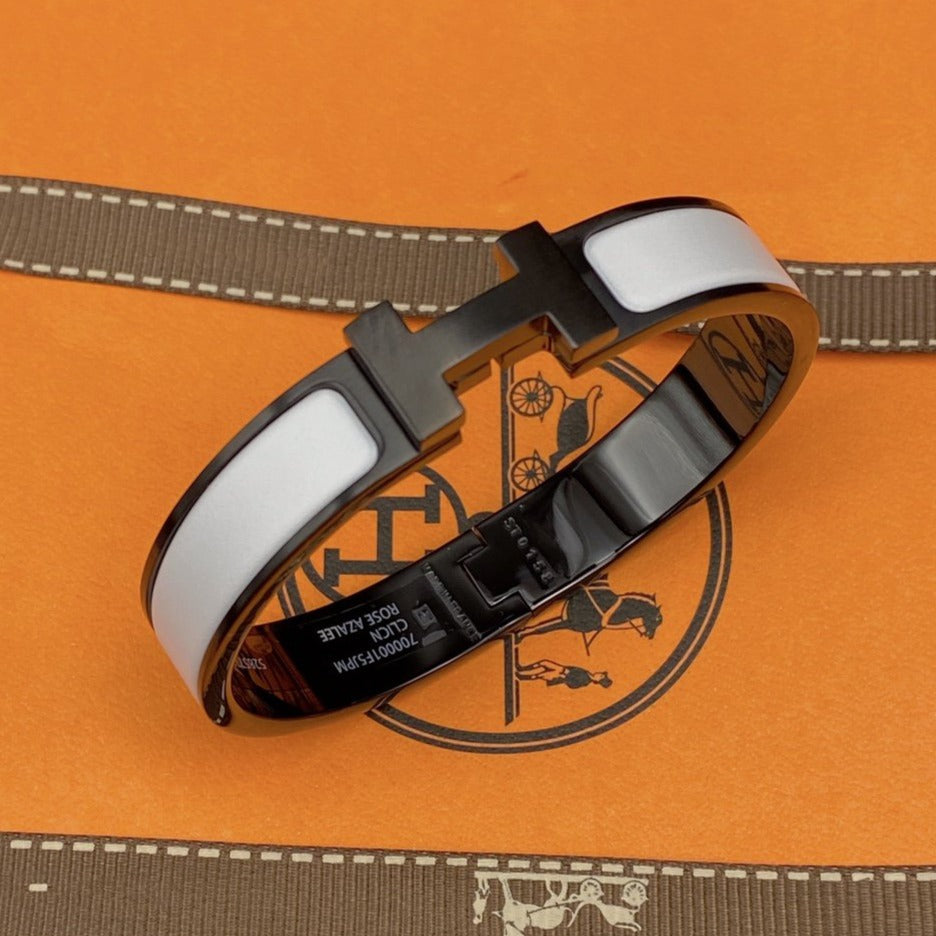 [Auream]H BRACELET 12MM BLACK WHITE CERAMIC