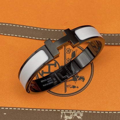 [Auream]H BRACELET 12MM BLACK WHITE CERAMIC