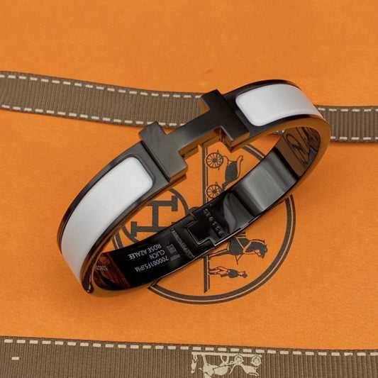 [Auream]H BRACELET 12MM BLACK WHITE CERAMIC