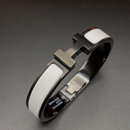 [Auream]H BRACELET 12MM BLACK WHITE CERAMIC