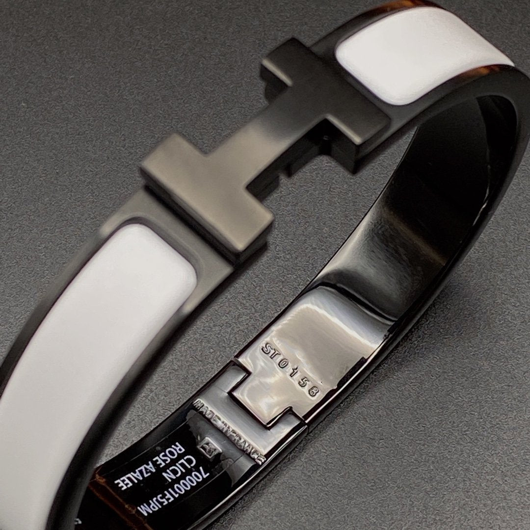 [Auream]H BRACELET 12MM BLACK WHITE CERAMIC
