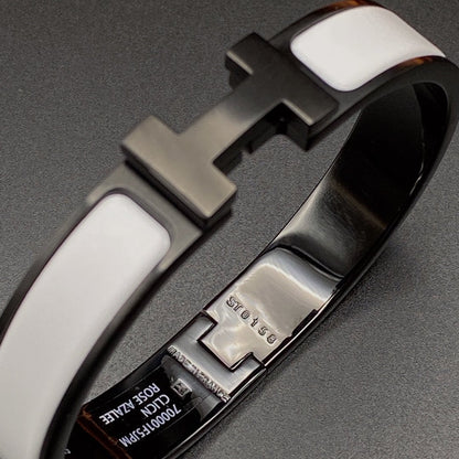 [Auream]H BRACELET 12MM BLACK WHITE CERAMIC