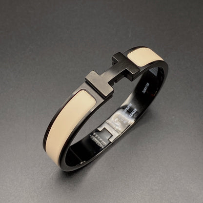 [Auream]H BRACELET 12MM BLACK BEIGE CERAMIC