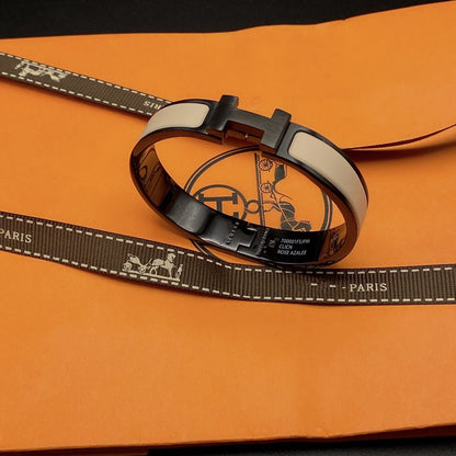 [Auream]H BRACELET 12MM BLACK BEIGE CERAMIC