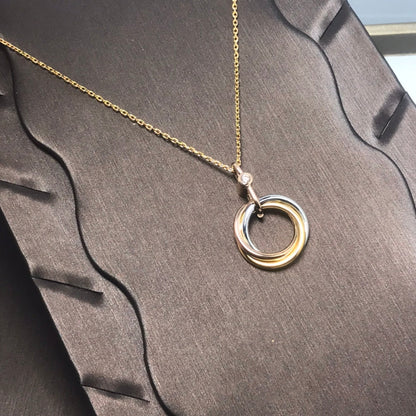 [Auream]TRINITY SILVER GOLD PINK GOLD NECKLACE