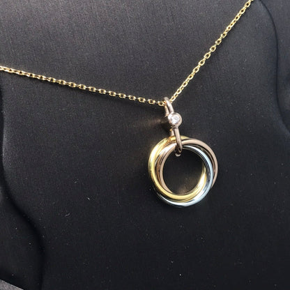 [Auream]TRINITY SILVER GOLD PINK GOLD NECKLACE