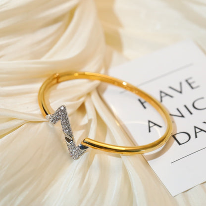 [Auream]VOLTE UPSITE DOWN GOLD DIAMOND BRACELET