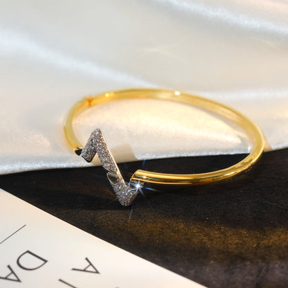 [Auream]VOLTE UPSITE DOWN GOLD DIAMOND BRACELET