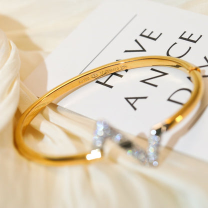 [Auream]VOLTE UPSITE DOWN GOLD DIAMOND BRACELET