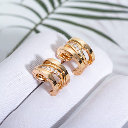 [Auream]ZERO 1 PINK GOLD DIAMONDS EARRINGS