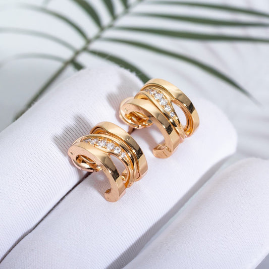 [Auream]ZERO 1 PINK GOLD DIAMONDS EARRINGS