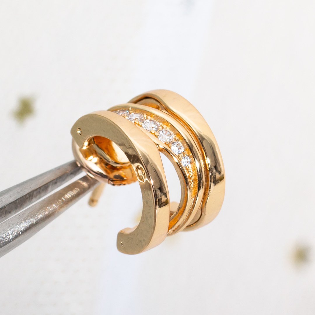 [Auream]ZERO 1 PINK GOLD DIAMONDS EARRINGS