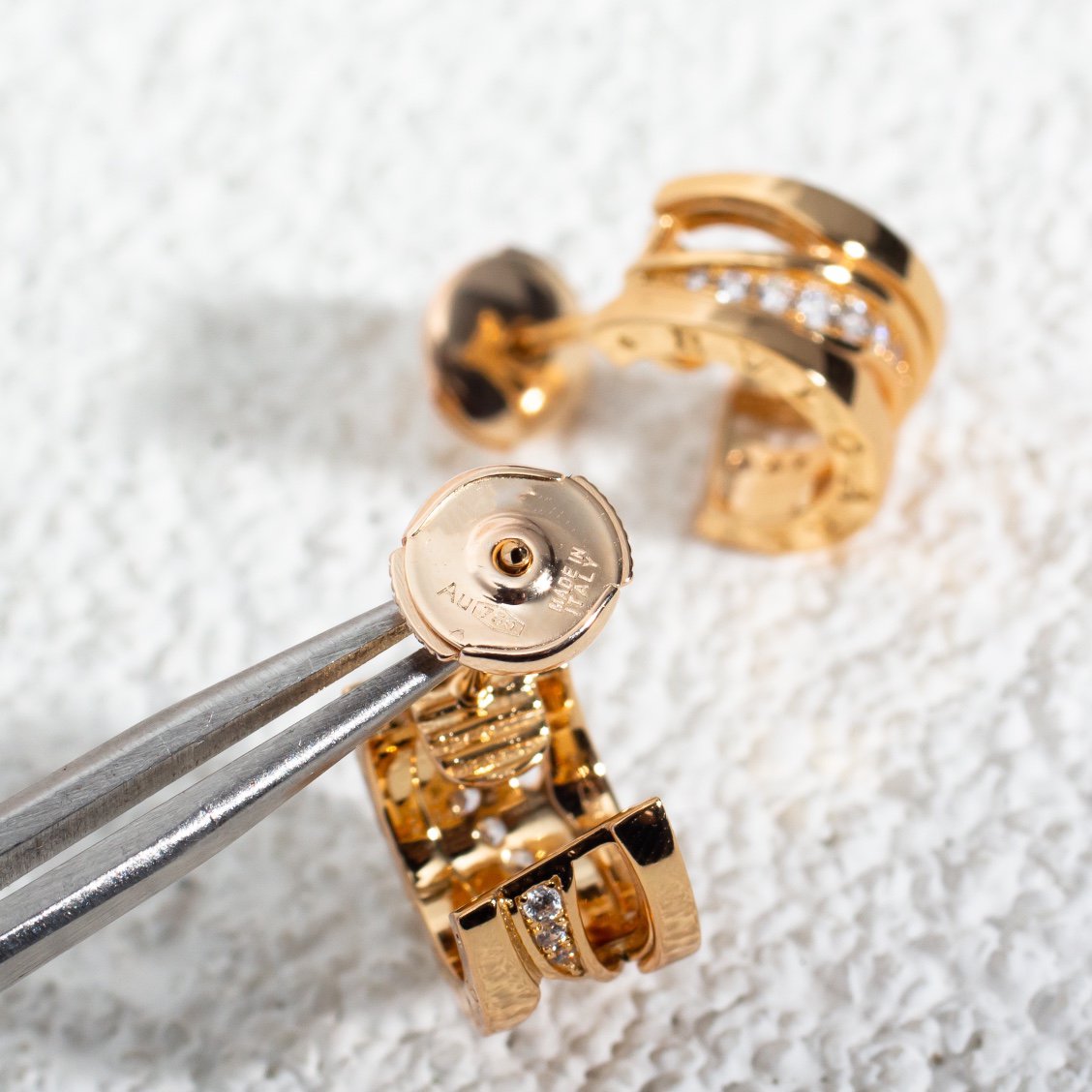 [Auream]ZERO 1 PINK GOLD DIAMONDS EARRINGS