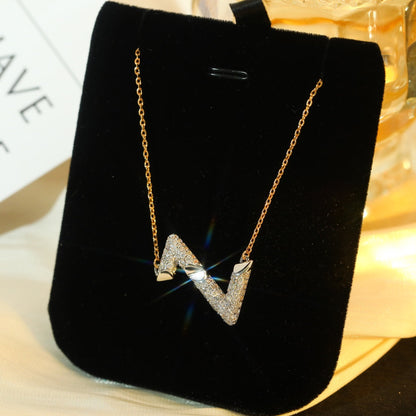 [Auream]VOLT SILVER DIAMOND PEDANT NECKLACE