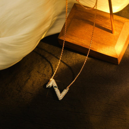 [Auream]VOLT SILVER DIAMOND PEDANT NECKLACE