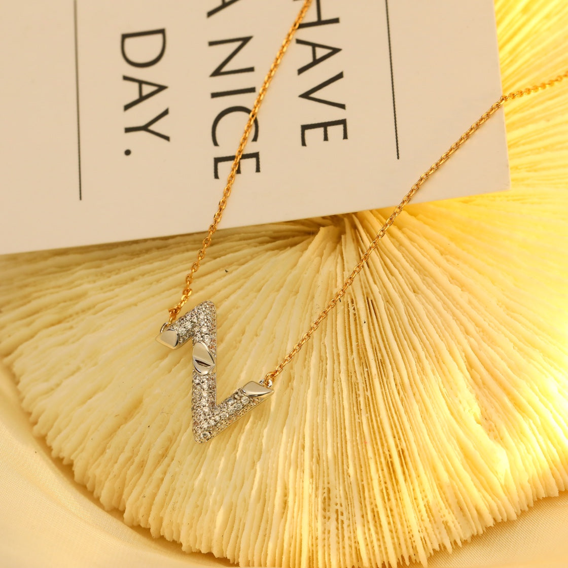 [Auream]VOLT SILVER DIAMOND PEDANT NECKLACE