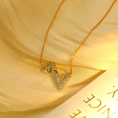 [Auream]VOLT SILVER DIAMOND PEDANT NECKLACE