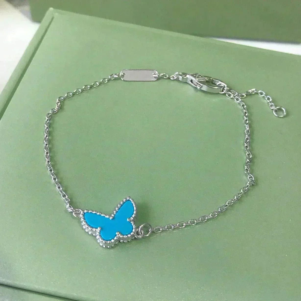 [Auream]BUTTERFLY TURQUOISE BUTTERFLY BRACELET SILVER