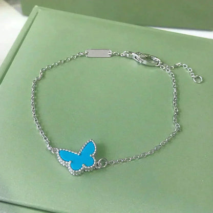 [Auream]BUTTERFLY TURQUOISE BUTTERFLY BRACELET SILVER