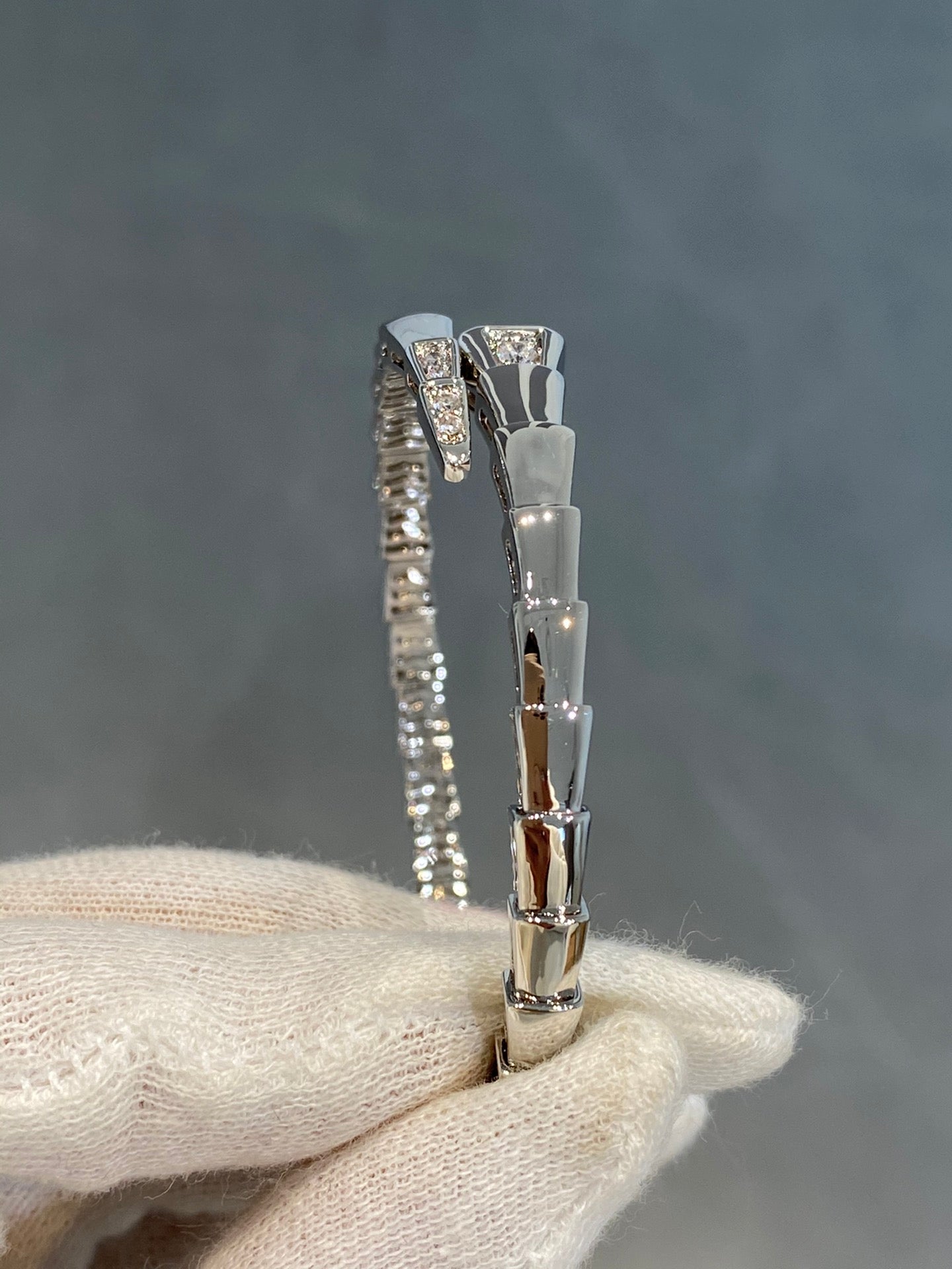 [Auream]SERPENTI BRACELET DIAMONDS SILVER