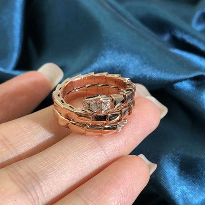 [Auream]SERPENTS DOUBLE ROW DIAMOND RING