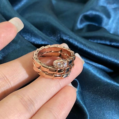 [Auream]SERPENTS DOUBLE ROW DIAMOND RING