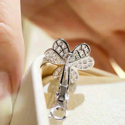 [Auream]CLOVER COMOS DIAMOND EARRINGS SILVER