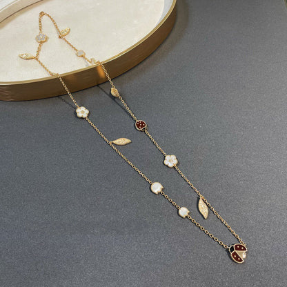 [Auream]LUCKY SPRING 15 MOTIFS GOLD NECKLACE
