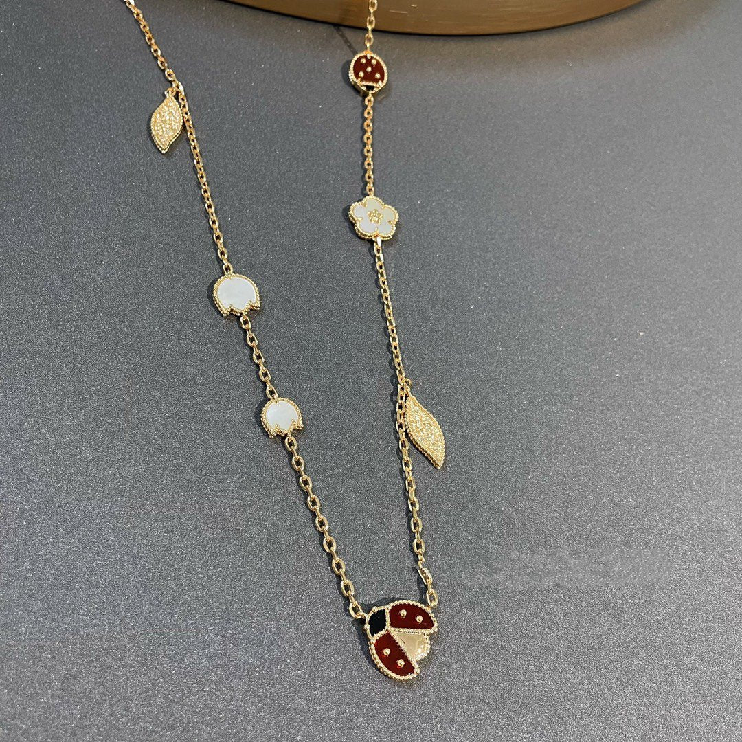 [Auream]LUCKY SPRING 15 MOTIFS GOLD NECKLACE