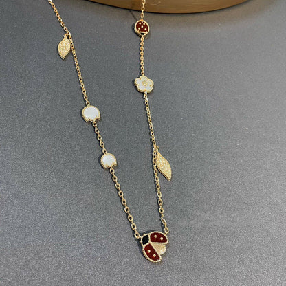[Auream]LUCKY SPRING 15 MOTIFS GOLD NECKLACE
