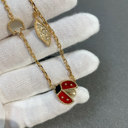 [Auream]LUCKY SPRING 15 MOTIFS GOLD NECKLACE