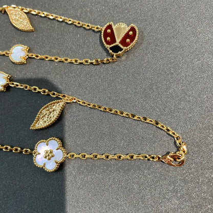[Auream]LUCKY SPRING 15 MOTIFS GOLD NECKLACE