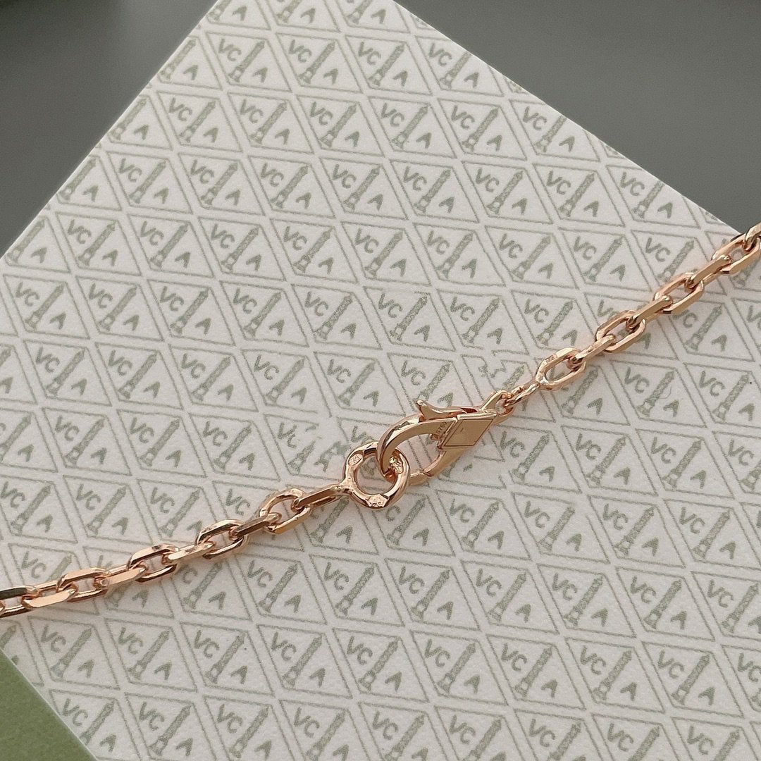 [Auream]LUCKY SPRING 15 MOTIFS ROSE GOLD NECKLACE