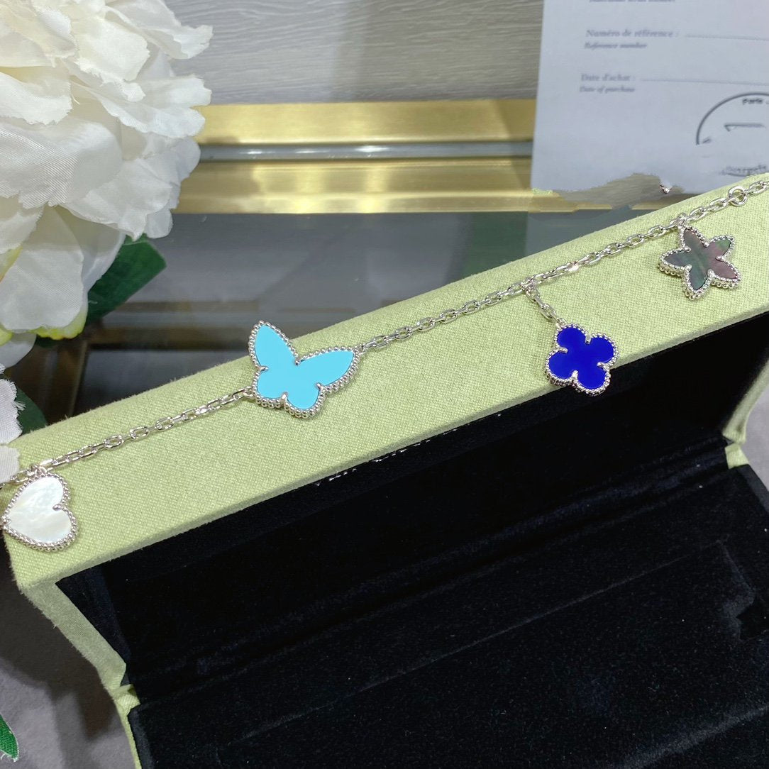 [Auream]LUCKY SPRING SILVER BRACELET 4 MOTIF