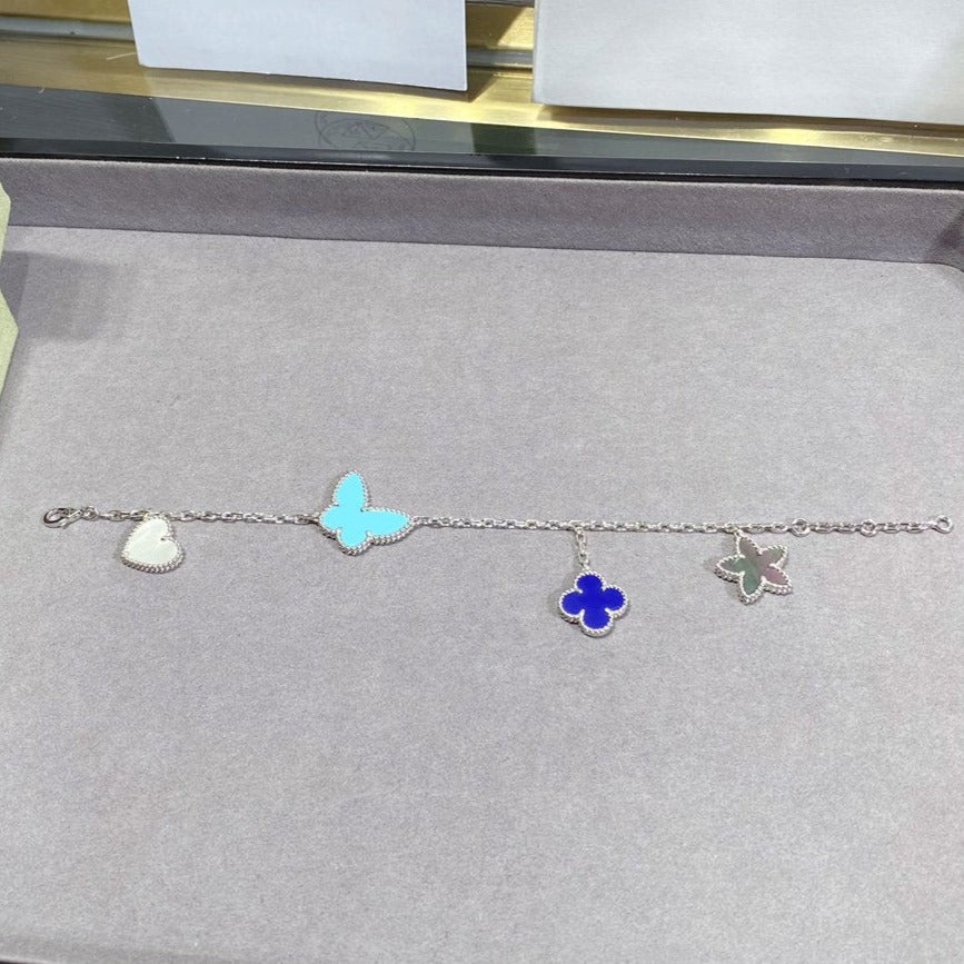 [Auream]LUCKY SPRING SILVER BRACELET 4 MOTIF