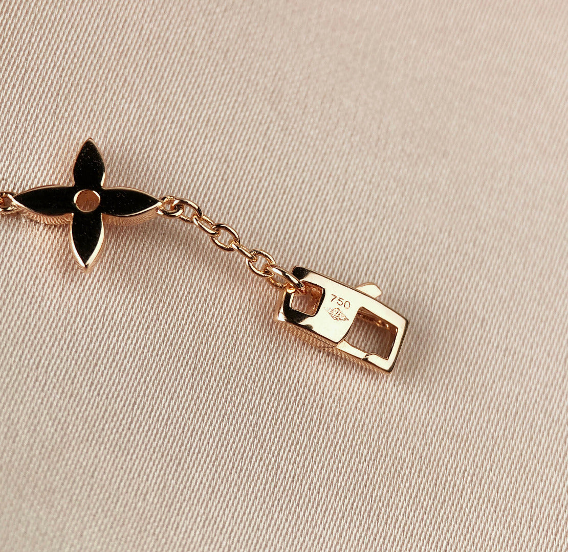 [Auream]STAR AND SUN 7 MOTIFS GOLD BRACELET