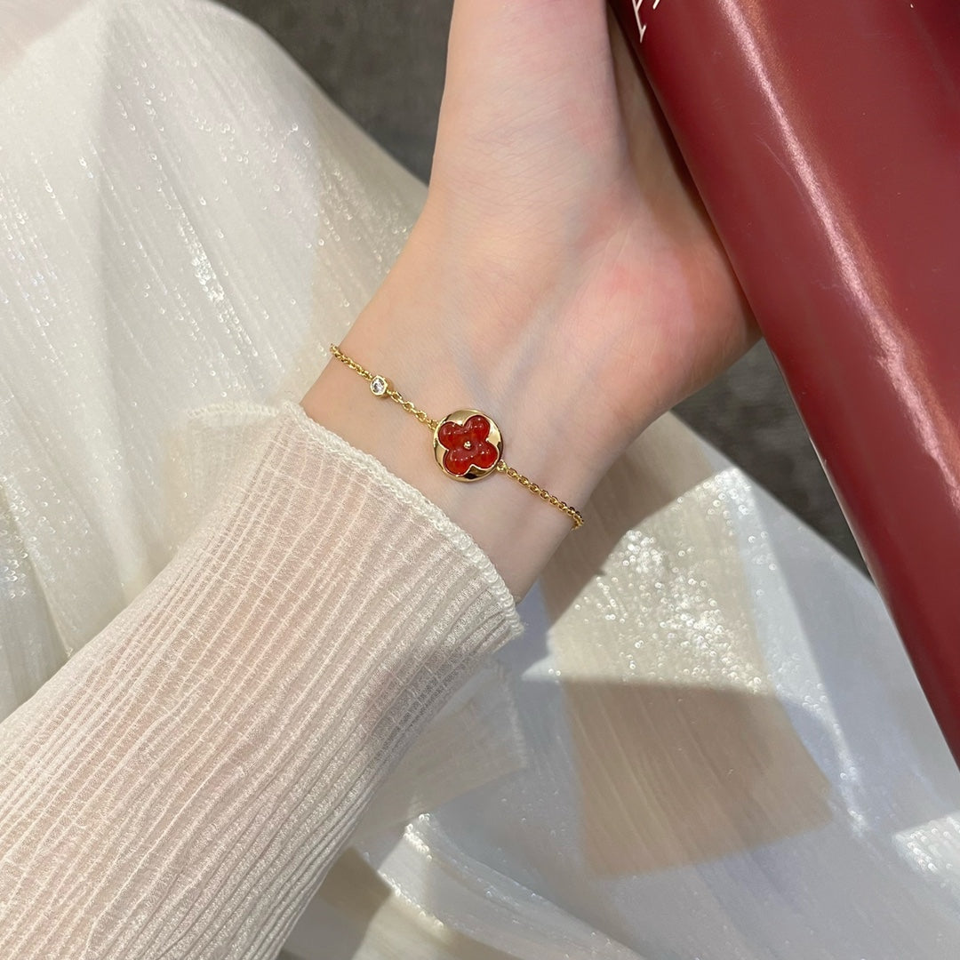 [Auream]SUN PEDANT CARNELIAN BRACELET