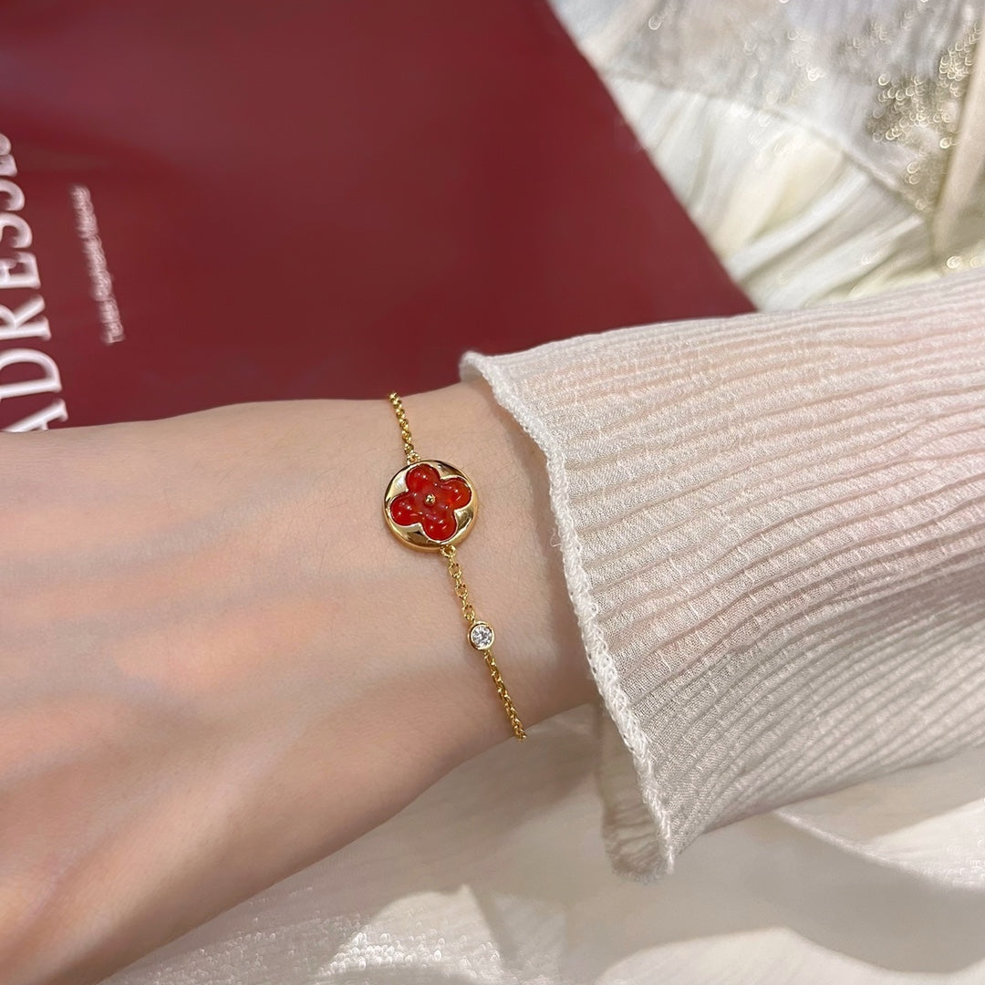 [Auream]SUN PEDANT CARNELIAN BRACELET