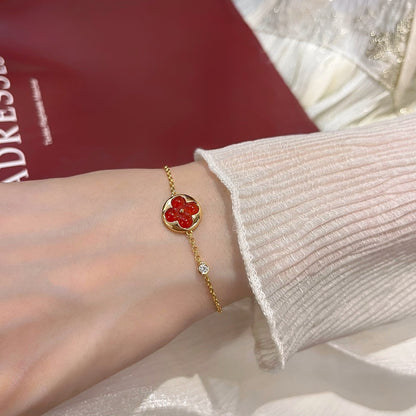 [Auream]SUN PEDANT CARNELIAN BRACELET