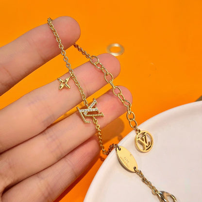 [Auream]LOGO STAR MOTIF GOLD BRACELET