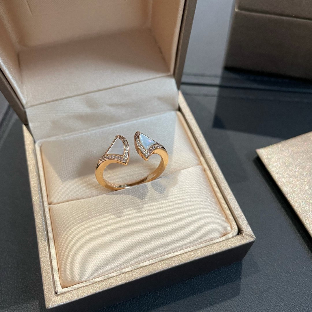 [Auream]DREAM MOP DIAMOND OPEN RING