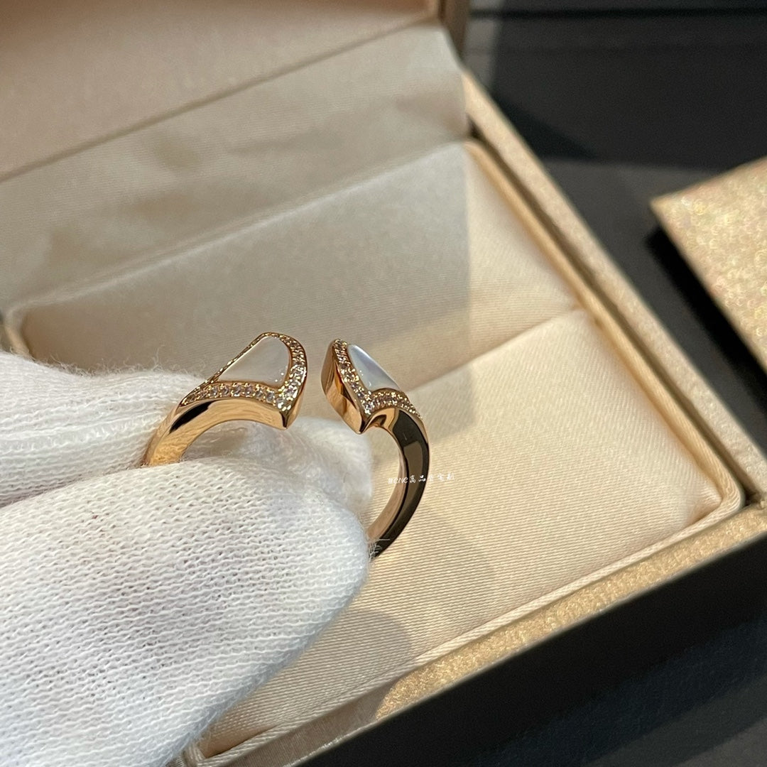 [Auream]DREAM MOP DIAMOND OPEN RING