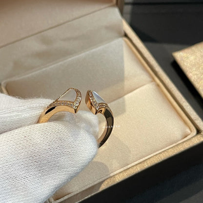 [Auream]DREAM MOP DIAMOND OPEN RING