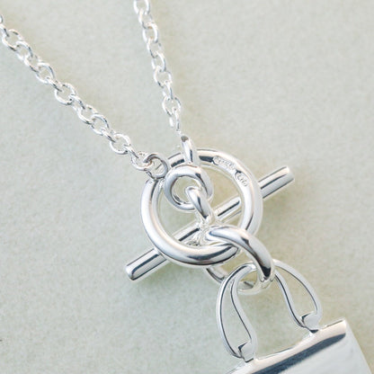[Auream]POP H PEDANT SILVER NECKLACE