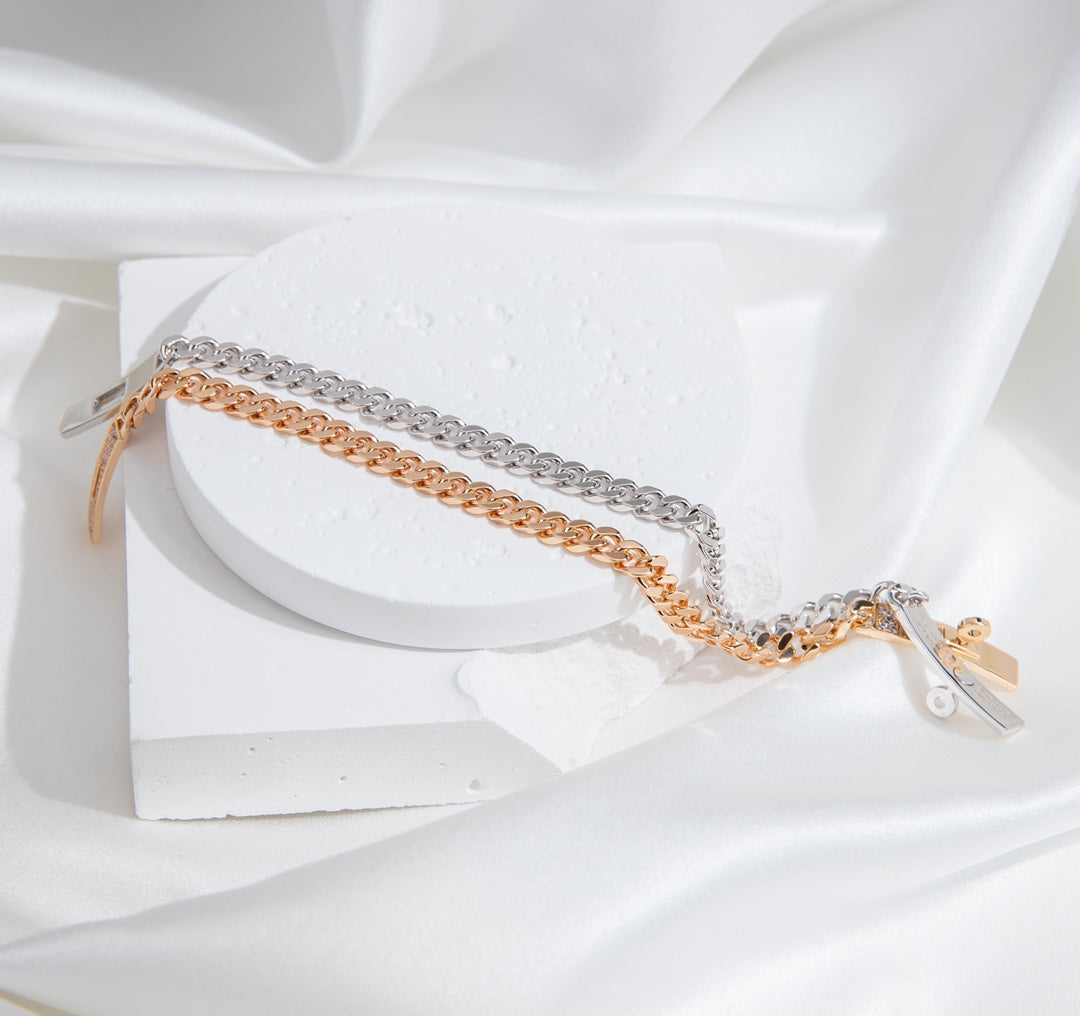 [Auream]KELLY CHAIN SILVER DIAMOND BRACELET