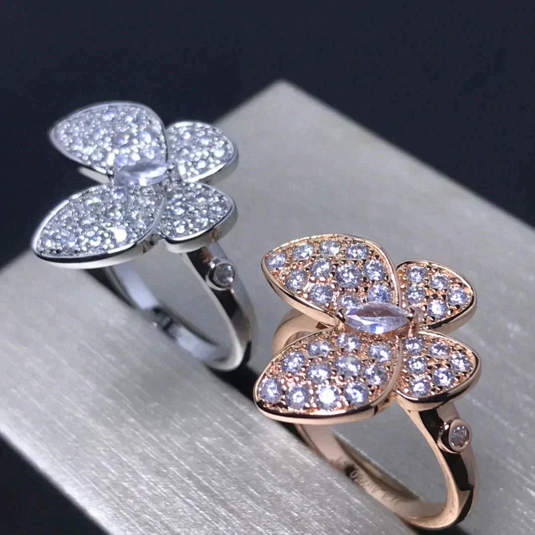 [Auream]BUTTERFLY PINK GOLD DIAMOND RING